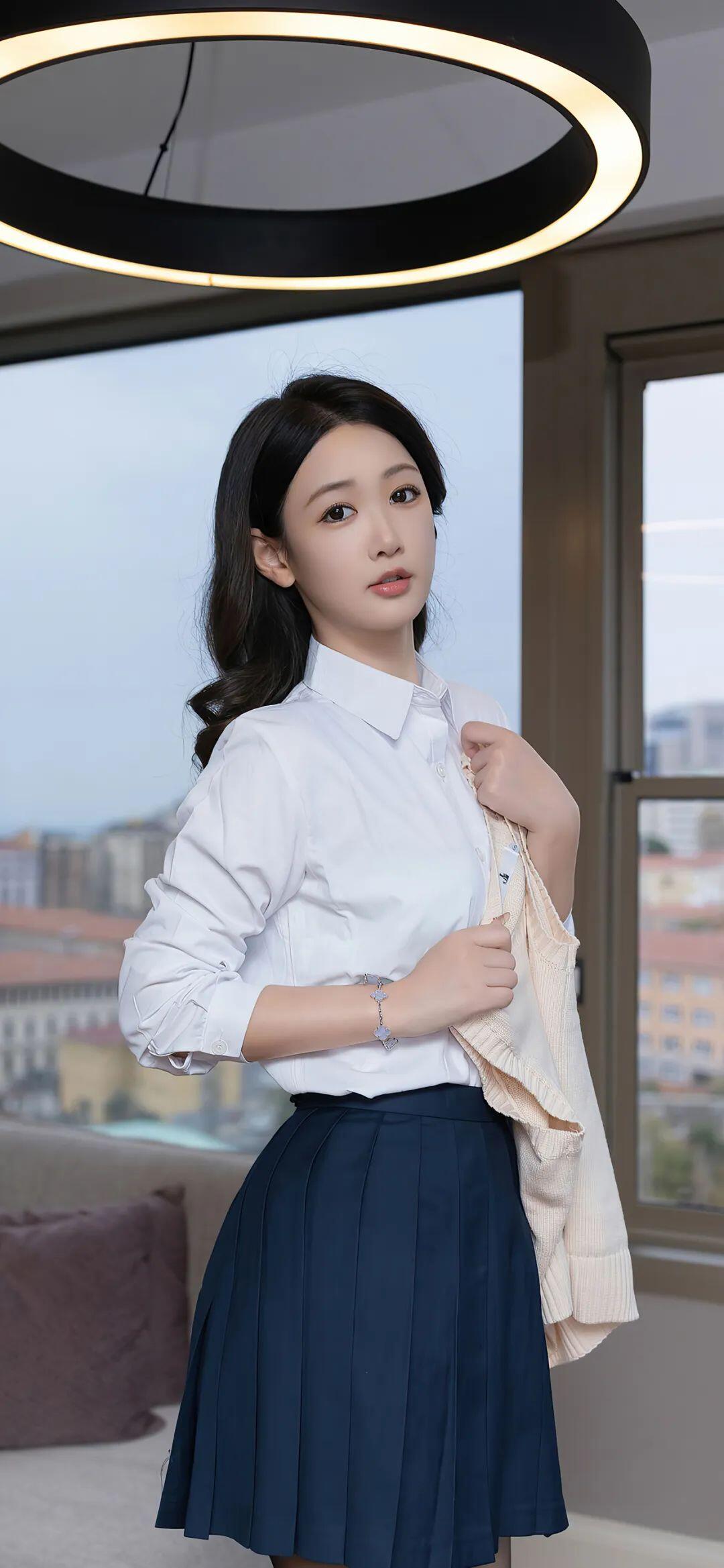 穿着十分干练的妹子